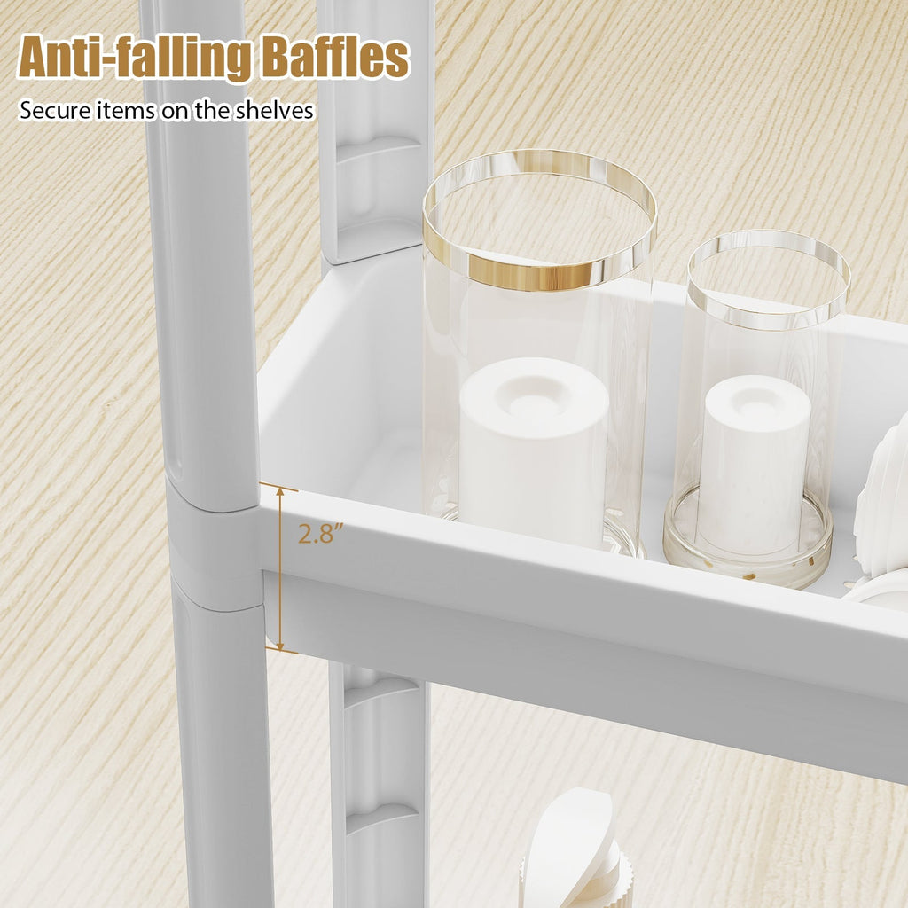 3-Tier Slim Rolling Storage Cart 2-Pack Mobile Bathroom Organizer with Wheels