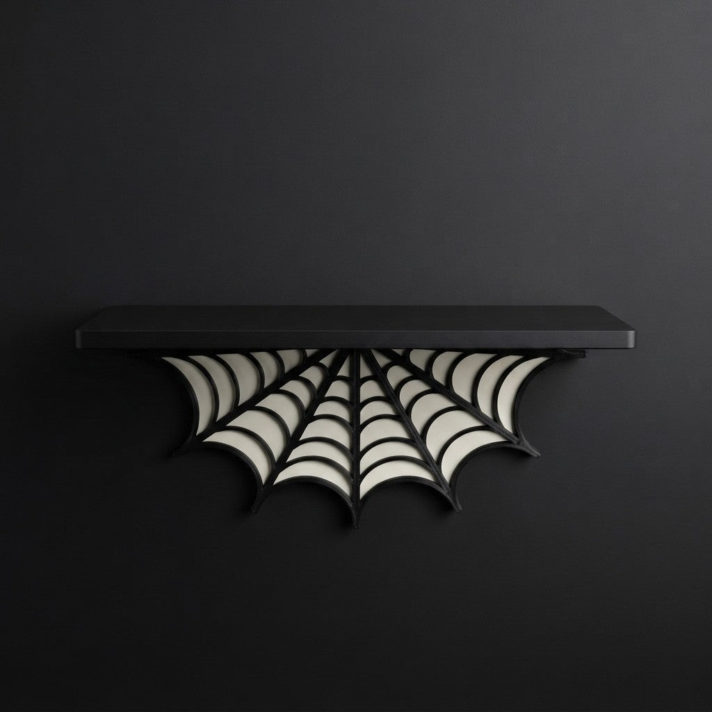 Spider Web Floating Shelf | Halloween Decor Shelf, 9" Wide – Made in USA